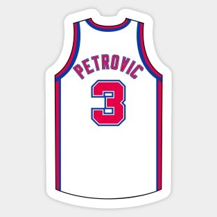 Drazen Petrovic New Jersey Jersey Qiangy Sticker